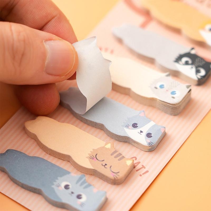 180Sheets Kitten Index Tabs Page Marker Adhesive Notes Memo Pad Index Sticker Reminder on Notebook Planner Calendar
