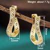 Xiaomi Huitan Hollow Out Design Women Hoop Earrings Engraved Design Elegant Party Accessories Luxury Jewelry Gold Color Inlaid Shiny CZ