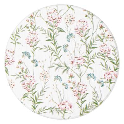 &NE Lava Stone Coasters with Natural Flower Print, 9cm Diameter X 1cm Thick, Absorbent, Lava Stone, Asbestos-Free, Quick-Drying, Round, Small, Floral