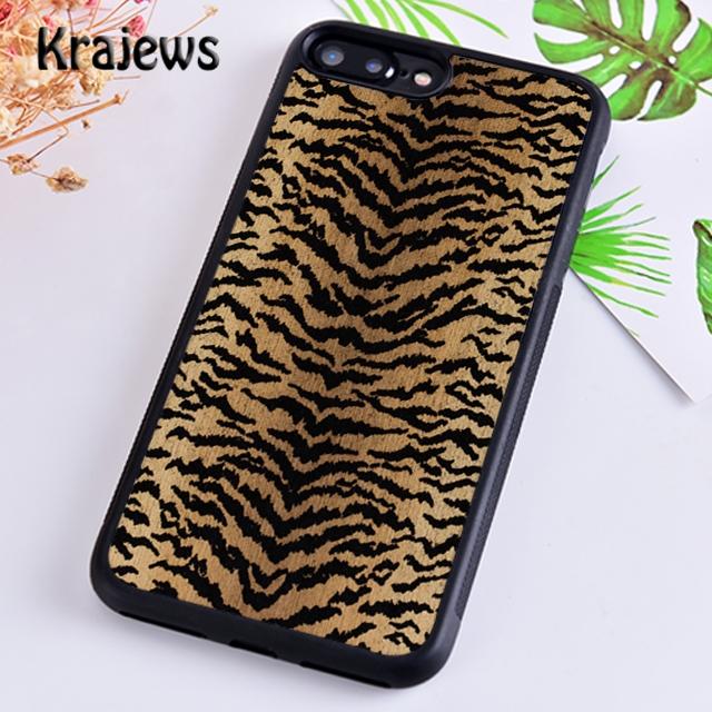 Krajews leopard and tiger fur pattern Soft Phone Case For iPhone 17 Air 16 15 14 plus 11 12 13 pro max coque Fundas