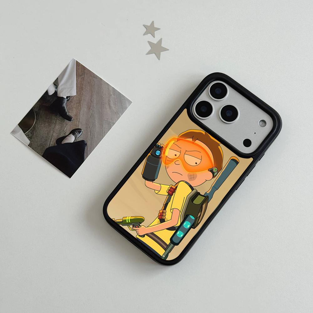 Funny R-Ricks M-Morty Phone Case For IPhone 17 Air 16 15 14 Plus 13 12 11 Pro Max Dual Tone Hard PC Fashion Protective Cover