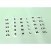 ONLYKXY 360pcs Transparent Sticker Strip Plastic Clothing Size Label - 4 Inch, 6 Size Combination (XS/S/M/L/XL/XXL)