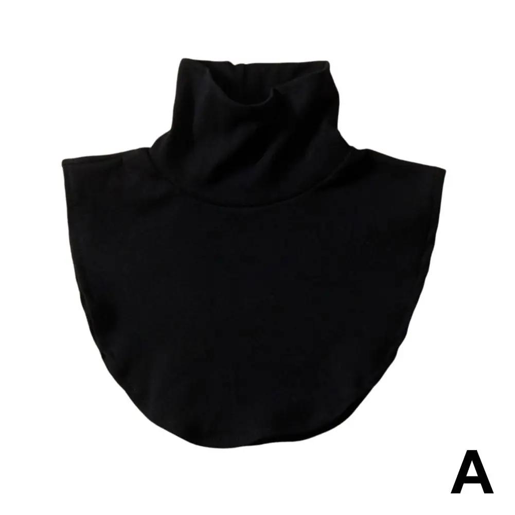 2024 New Winter Modal High Nack Fake Collar Women Solid Detachable Fashion Color Warm Collar Jersey Turtleneck Elastic B7B8