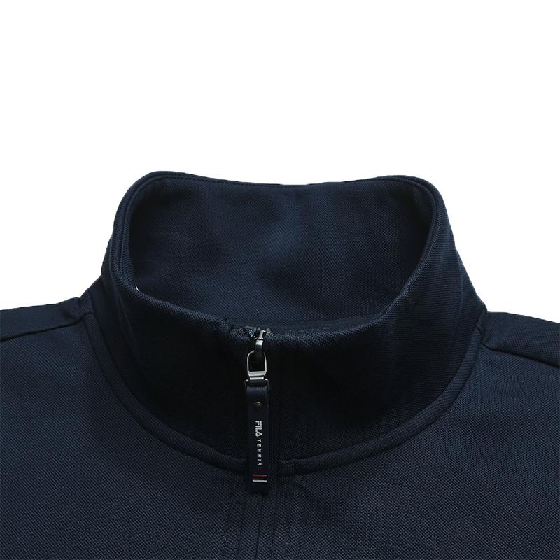 Fila Tennis Minimalist Fashion Classic Retro Sports Casual Versatile Comfortable Half-Zip Loose Sweatshirt Men sweatshirt Sky-Blue A11M613206FBU