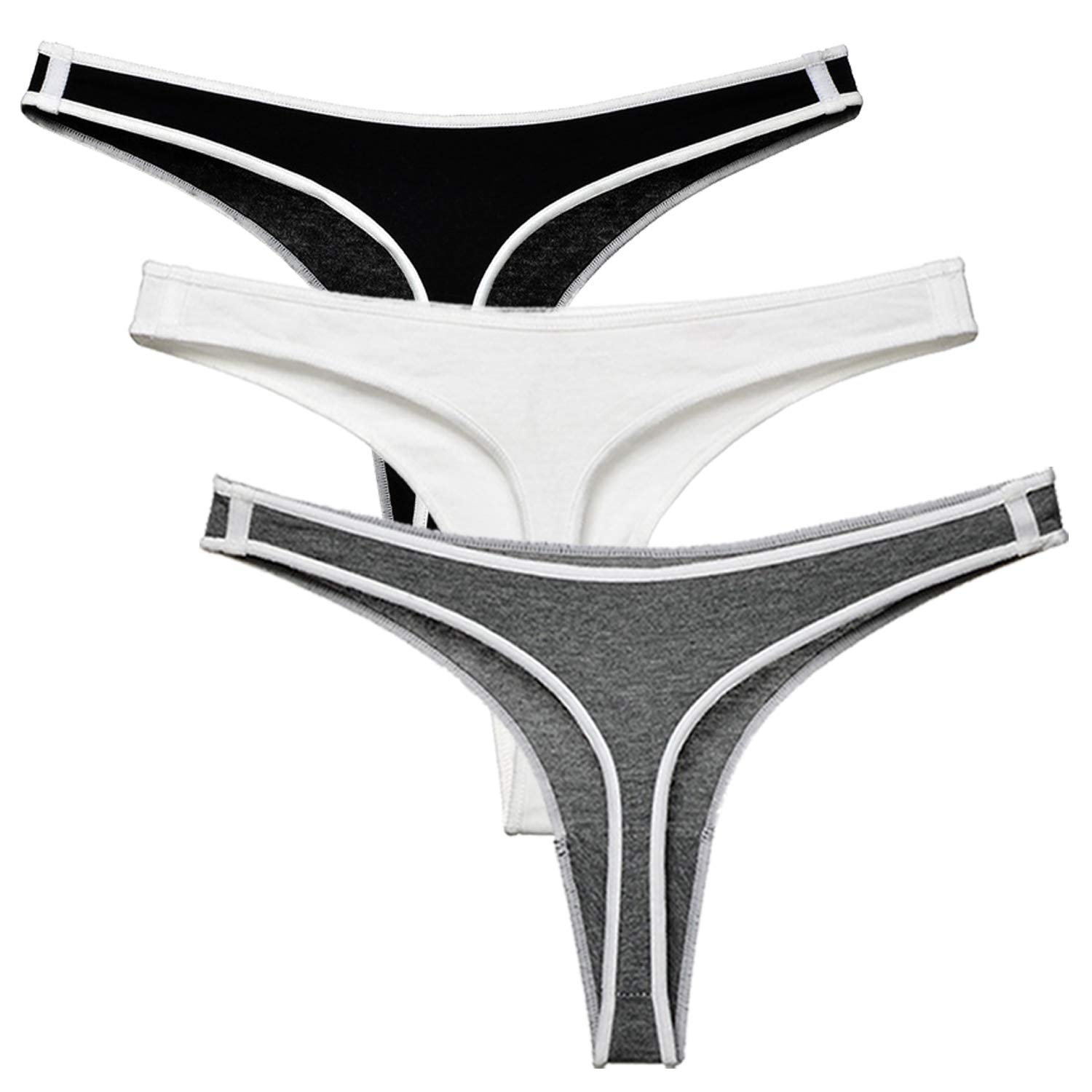 

Beirou Стрейч Спортивный Однотонный Комплект Женские Трусики Танга с Низкой Посадкой, Хлопок, Стиль, Цвет, Простой, Нескользящий, Подтягивающий Ягодицы, Дышащий, 3 штуки