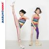 Toothpick Pills and Friends Summer Four Colors Patchwork Girls Leggings Medium and Big Children Cropped Cute Trousers