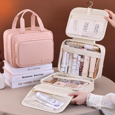 Multi-Layer Hanging Waterproof Cosmetic Bag - Portable High-Capacity Travel Organizer