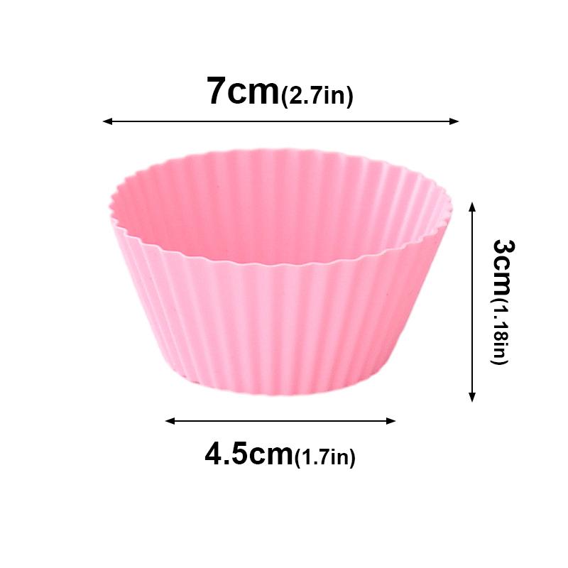 10/20/50pcs Silicone Cupcake Baking Cups Reusable Non-stickMuffin Cupcake Liners Holders Molds Home Kitchen Bakeware BPA Free