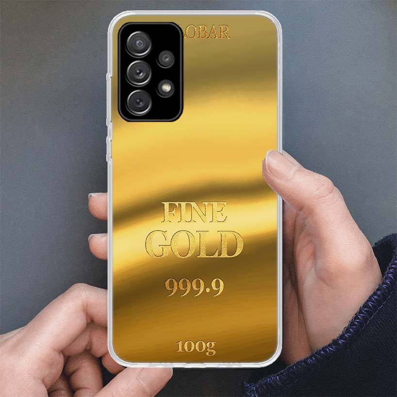 Fine Gold Pattern Printing Phone Case For Samsung Galaxy A51 A50S A71 A70 A41 A31 A21S A10 A20E A30 A40 A6 A7 A8 + A9 Soft Shell