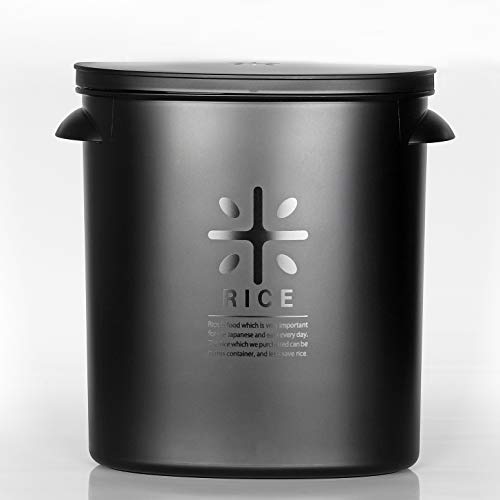 PEARL METAL Rice Container, All Black, 5kg Capacity, Bag-Left, BLKP, AZ-5042