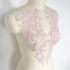 2Pcs/Set Polyester Sequin Embroidery Applique Lace Tulle Fabric Flower Flower Patch Collar Sequined Embroidery