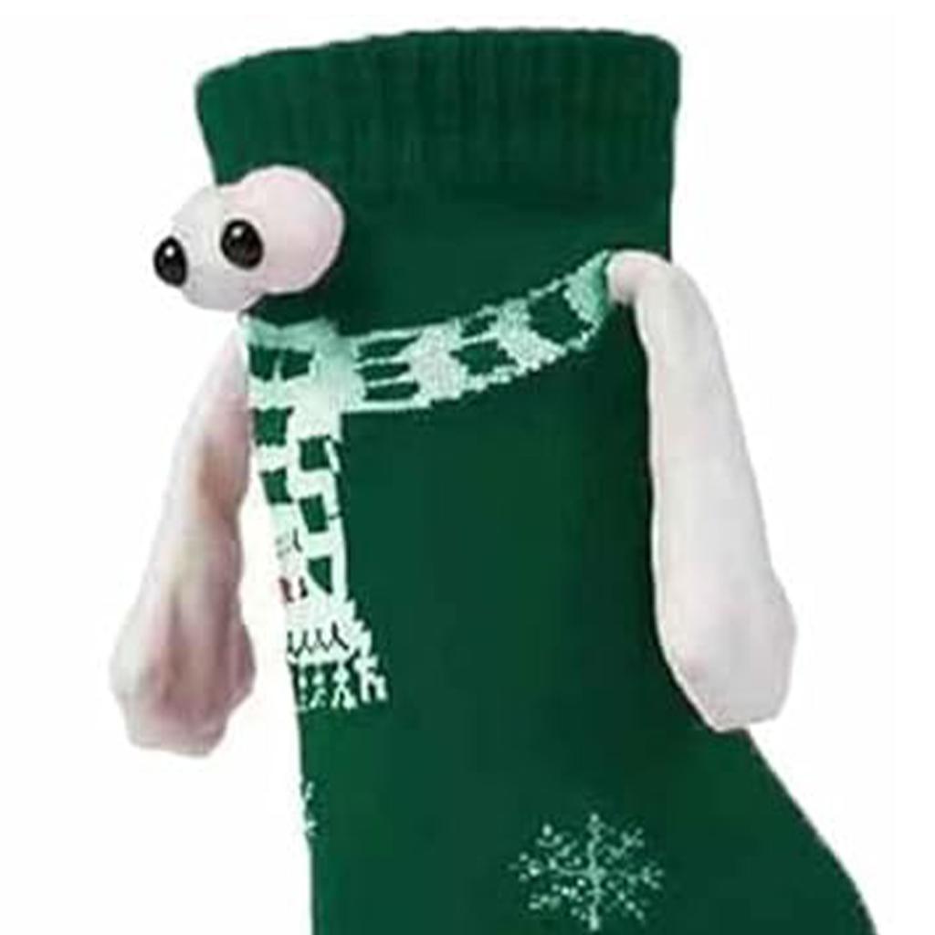 1 Pair Hand in Hand Christmas Stockings Funny Xmas Sock Funny Couple Matching Socks for Women & Men Teens Couples Friends