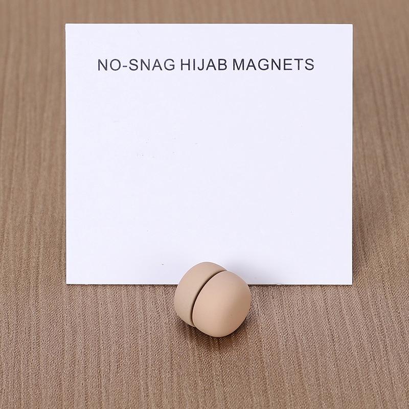 1 Pair Matte Magnet Hijab Pins Magnetic Brooch Headscarf Women Shawl Strong Magnetic Button Headscarf Accessories Mix Color