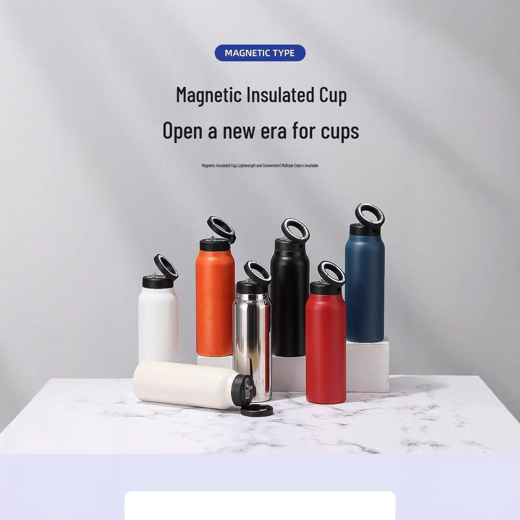 Large Magnetic 304 Stainless Steel Insulated Sports Cup Holder with Cold Retention