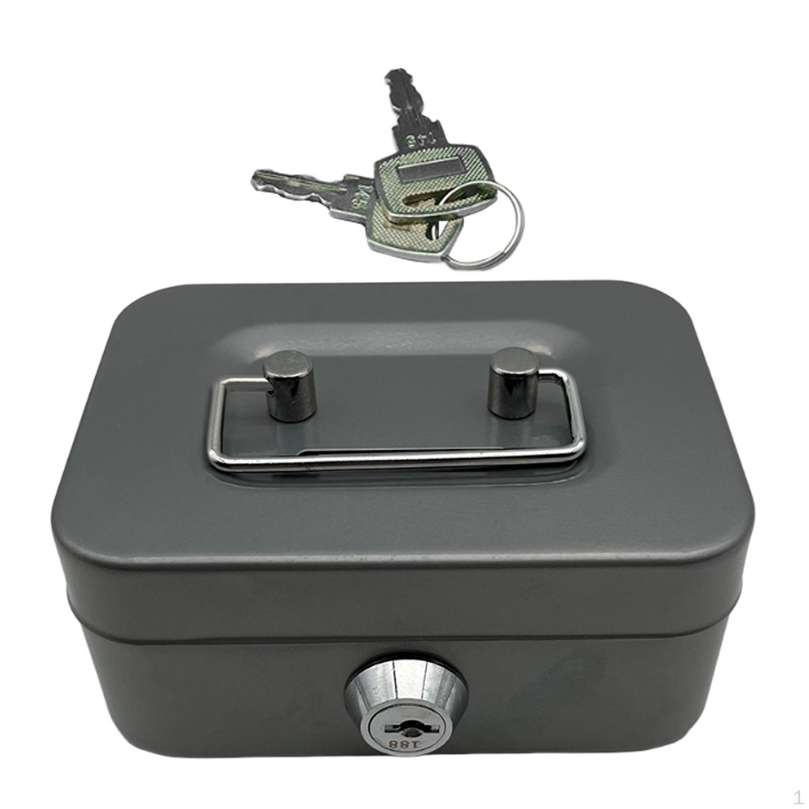 

Кейс для сбора денег с замком для органайзера для хранения денег, подходит для использования в классе серый