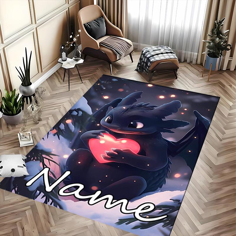Custom Personalization How To Train Your Dragon Toothless Area Rug - Perfect For Kitchen, Bathroom,Laundry Room Decor Large Size Available,Gift All Se