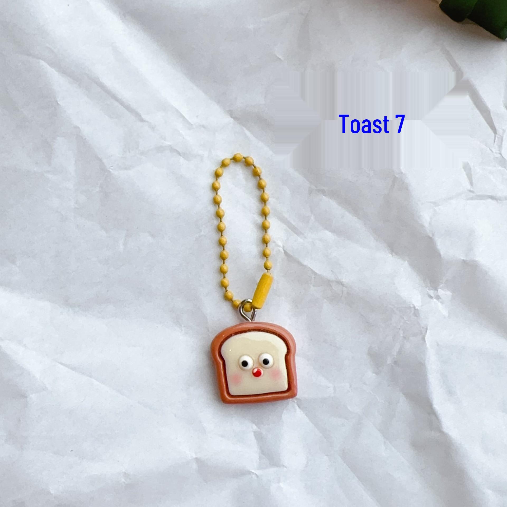 

Набор мультяшных брелоков для ключей с едой: Хлеб, Жареное яйцо, Гамбургер, Пицца и Картофель фри для украшений своими руками или подарков