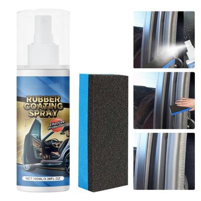 Gummi-Pflege für Autos 100ml Innenraumreiniger & Schutzmittel Effektiver Multifunktionaler Gummi-Reiniger für Armaturenbretter, Räder