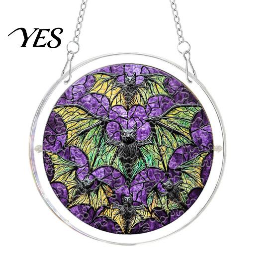 Adult Halloween Activity Acrylic Puzzle Suncatcher Window Hanging,7.87 Inch Sun Catcher Decorative Hanging Decoration Ornament, Ideal for Gifting and