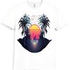 Synthwave T Shirt Retro 80s Neon Sunset City Palm Trees Vaporwave Tee