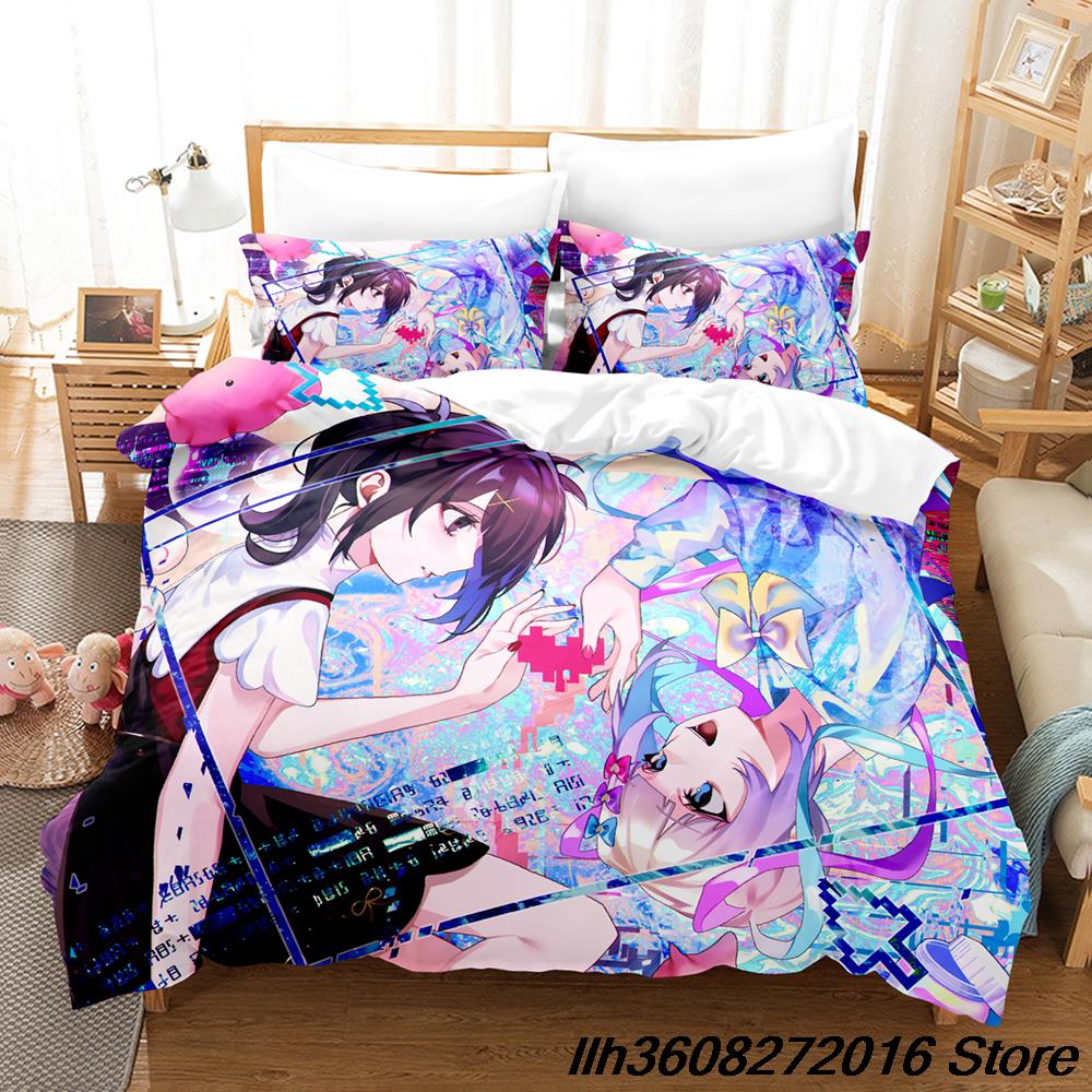 New Needy Girl Overdose Bedding Set Cartoon Anime Three-Piece Set Adult Kid Bedroom Duvetcover Sets 3D Kawaii Girls Conjunto De