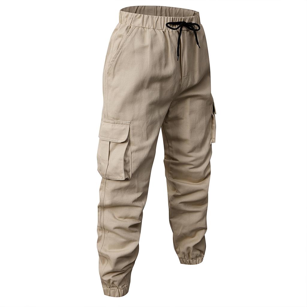 Herren Lockere Freizeit Mehrzwecktaschen Baumwolle Arbeits Hose