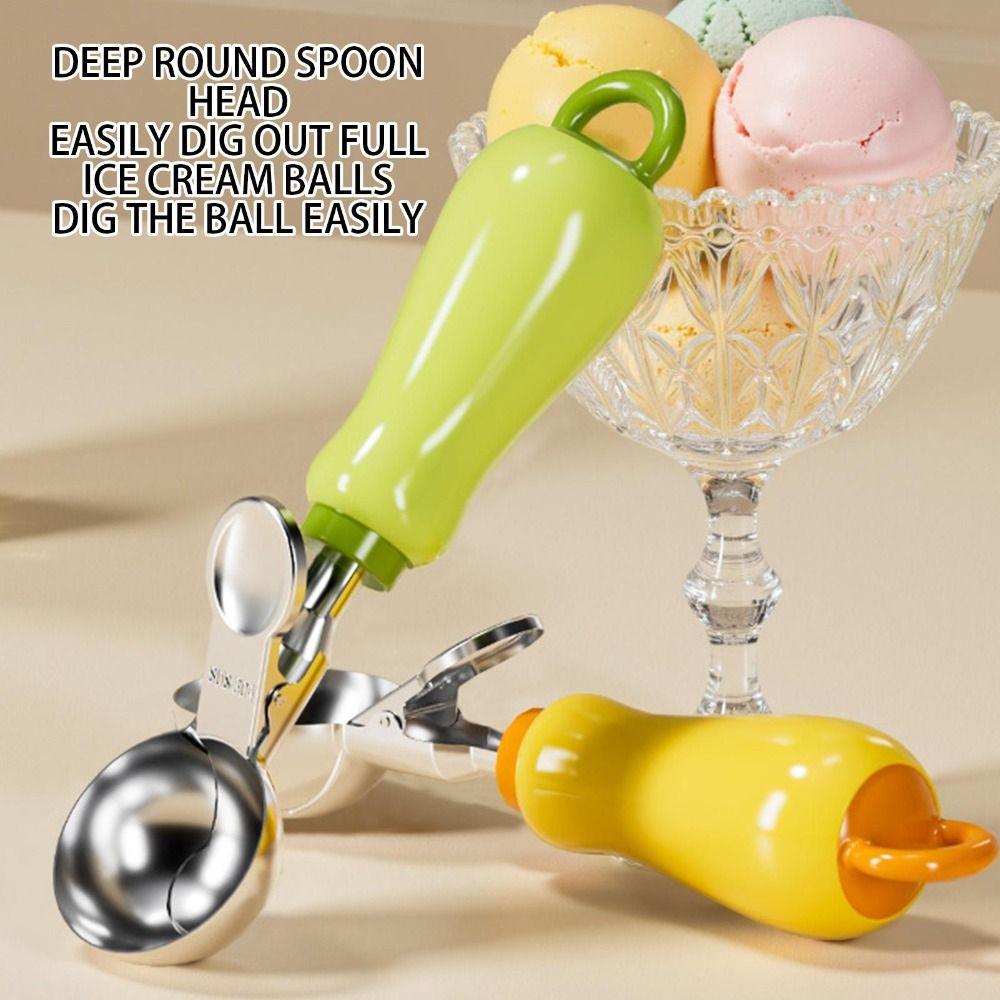 Hangable Ice Cream Scoop Stainless Steel Melon Fruit Ball Scooper Fruit Baller  Ice Cream Dispenser