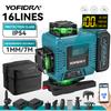 Yofidra 4D Professional Laser Level 16 Lines Horizontal And Vertical With APP Remote Control 360°Self-leveling Laser Levels