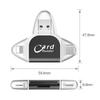 Four-in-One Multi-Function Card Reader for Apple & Android Phones: TF & SD Compatible