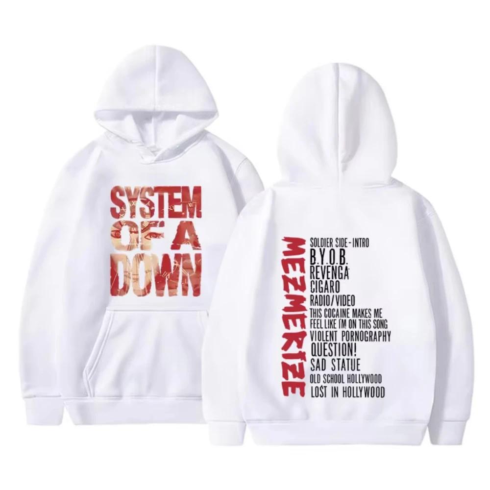 System of A Down Mezmerize Album Grafické Mikiny Muži Ženy Rock Vintage Mikiny s Kapucňou Tepláková súprava Pánska Móda Bežné Nadrozmerné Mikiny s Kapucňou