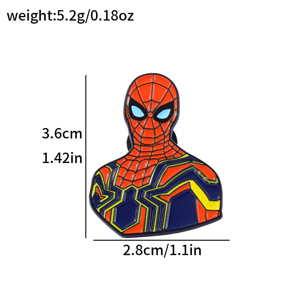 89 Spider-Man Alloy Brooch Marvel Superhero Spider-Man Metal Badge Backpack Jacket Personalized Decoration