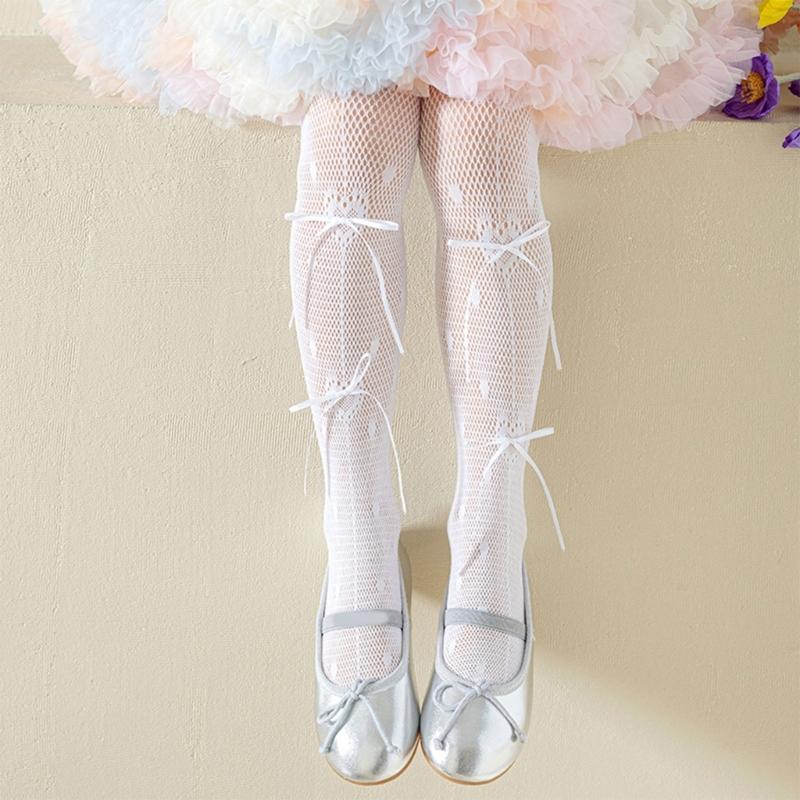 Soft and Breathable Children's Pantyhose Baby Leggings with Bowknot Detail, Trendy & Comfortable Long Stockings