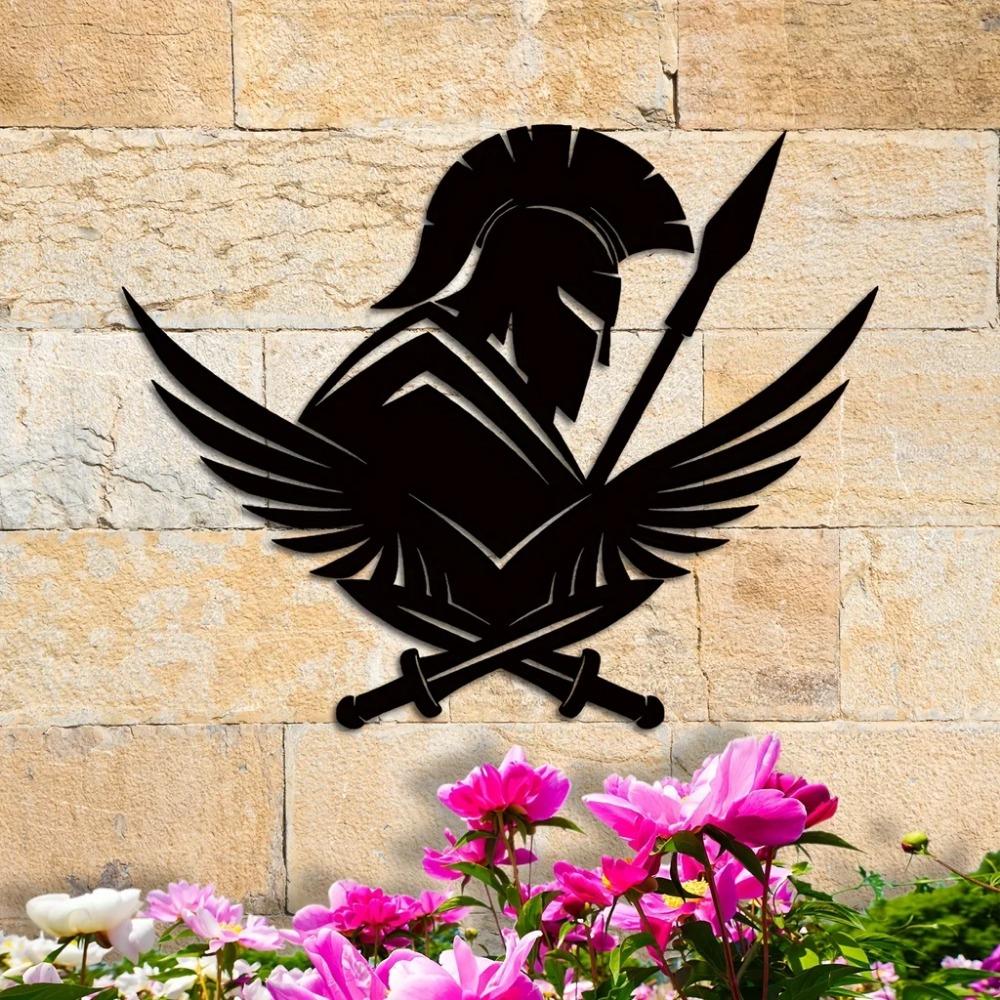 1 шт. Настенный декор в виде древнегреческого спартанского воина - металлический шлем — фото 5