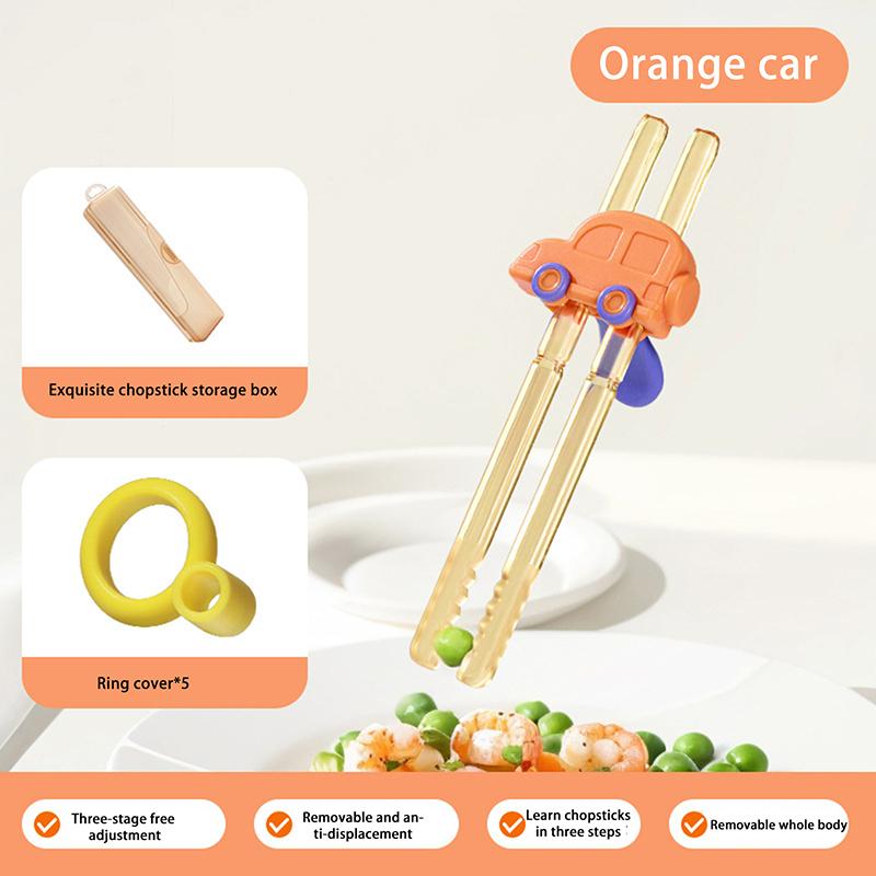 

Kids Third Gear Adjustment Tiger Mouth Training Chopsticks Baby Safety Learning Aid Chopsticks Correction Of Grip Posture A3
