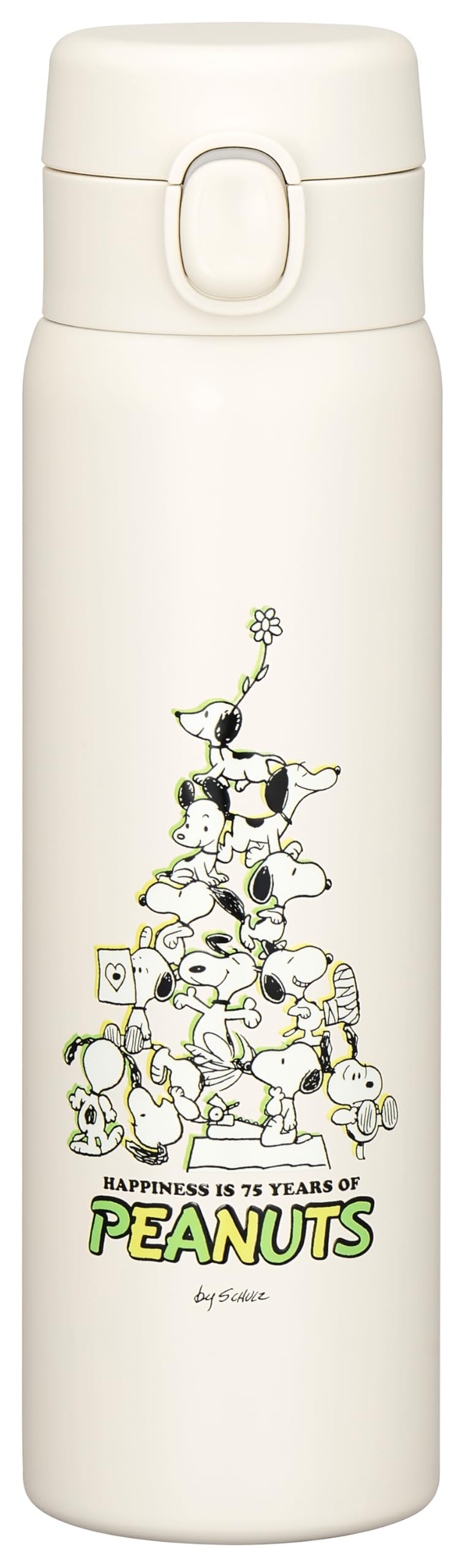 

OSK Snoopy SBT-480PN One-Push Stainless Steel Bottle, 480ml, Green, Peanuts 75th Anniversary