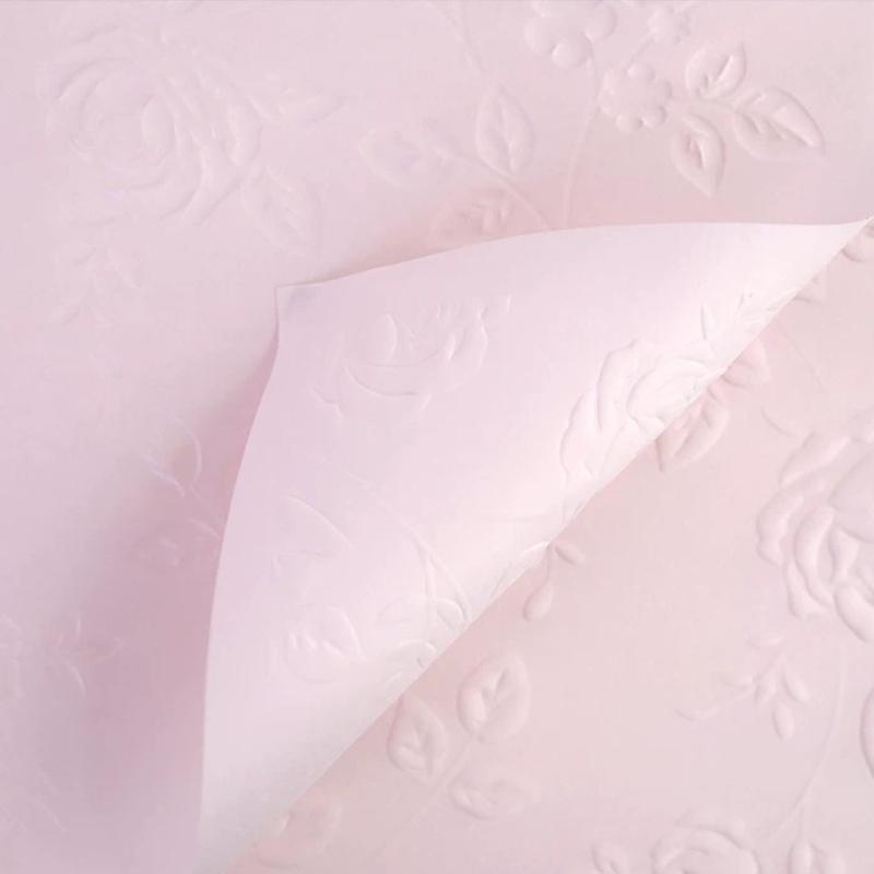 10pcs 58*58cm Art Paper Waterproof Flower Waterproof 3D Relief Art Paper Flower Valentine's Day Gift Packaging Kraft Papers Flower Shops Materials