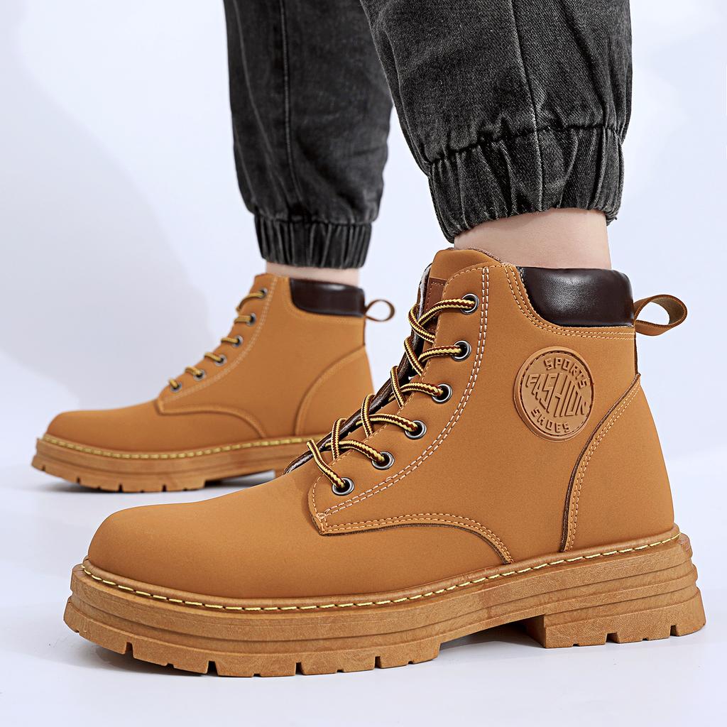 Martin boots men's new autumn and winter men's boots trendy versatile lace-up high-top casual trendy shoes
