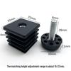 M8 Adjustable Table Leg Foot Pad with Height Adjustment Screw