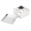 Embedded Socket Box Stainless Steel Dual Outlets Universal Desktop Floor Power Socket AC250V 4000W