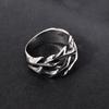 Trendy Charm Hollow Crown of Thorns Ring 316L Stainless Steel Simple Unisex Punk Rock Charm Jewelry Gift