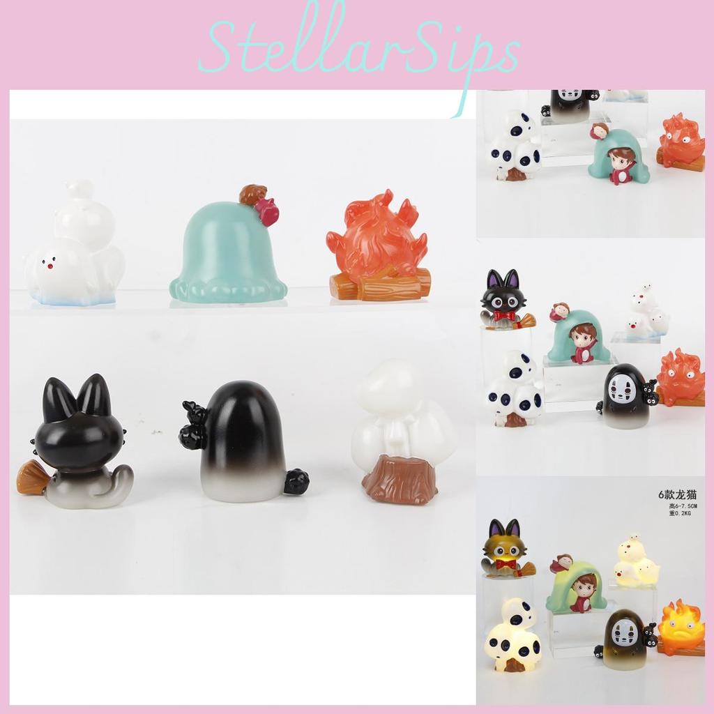 Adorable Studio Ghibli Character Figures Including Ponyo No Face And White Spirit Fun Toy Collection