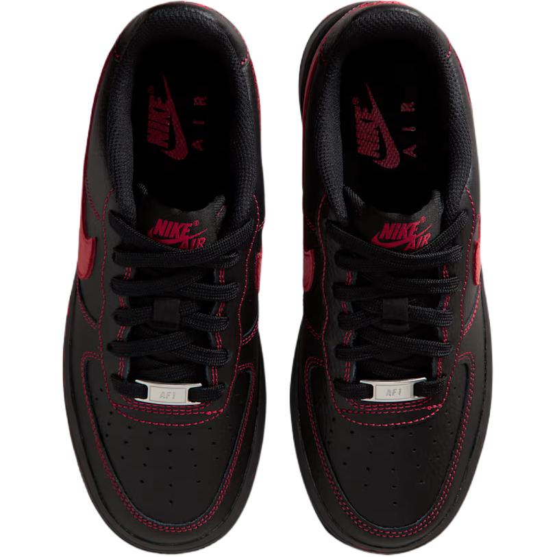 Nike Air Force 1 LV8 GS Black/Black/Black/University Red Kids Sneakers HV4762-001