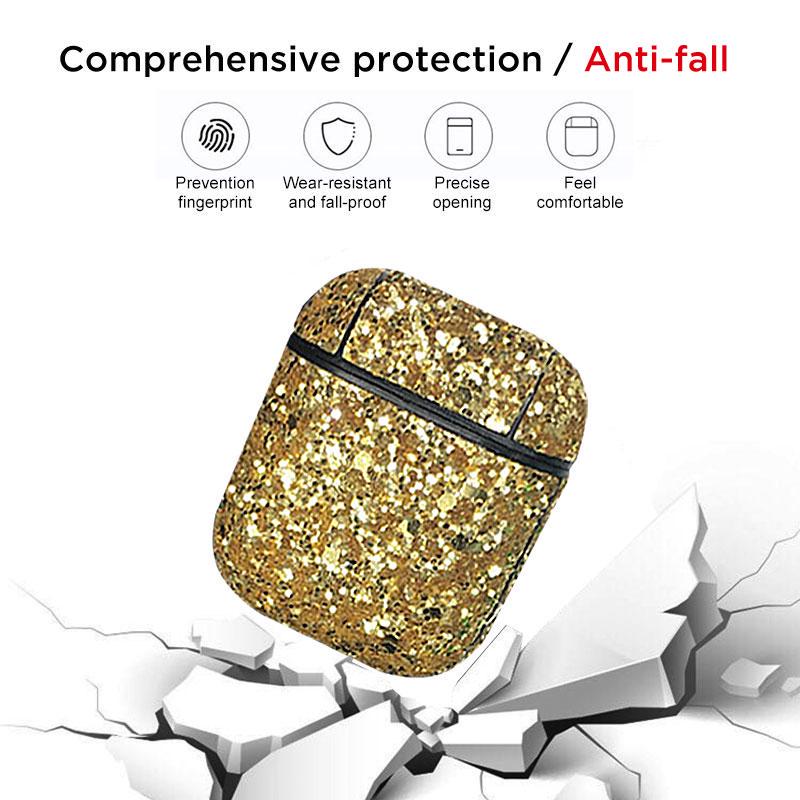 Etui ochronne na słuchawki Bling Bling do Airpods 1 2 Bluetooth Ochraniacz na słuchawki PC Pokrowiec na Airpods