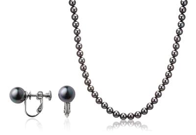 Künstliche Perlen mit einem schönen Glanz, der einem echten Perlenhalsband für formelle Anlässe in nichts nachsteht, mit natürlicher Muschelverschluss Ohrring 42cm aniva organic