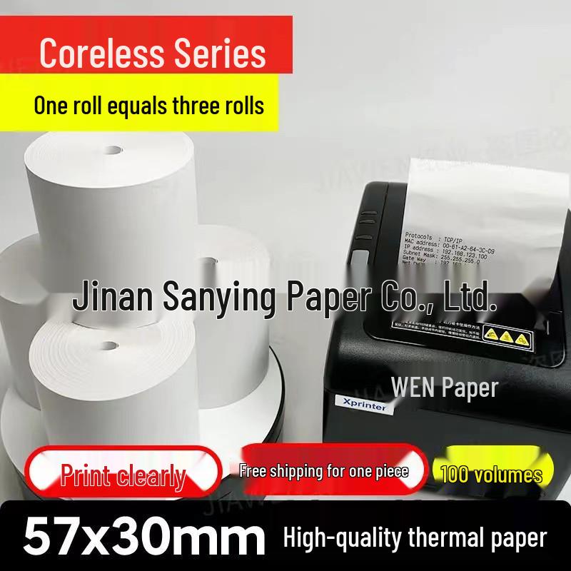 57x50 & 57x30 Thermal Receipt Paper, 58mm Meituan Delivery Printer Paper for Supermarkets