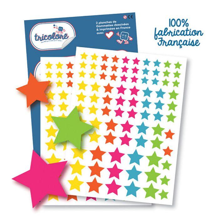 Stickers - Stars - Assorted Sizes and Colors - 172 Pieces