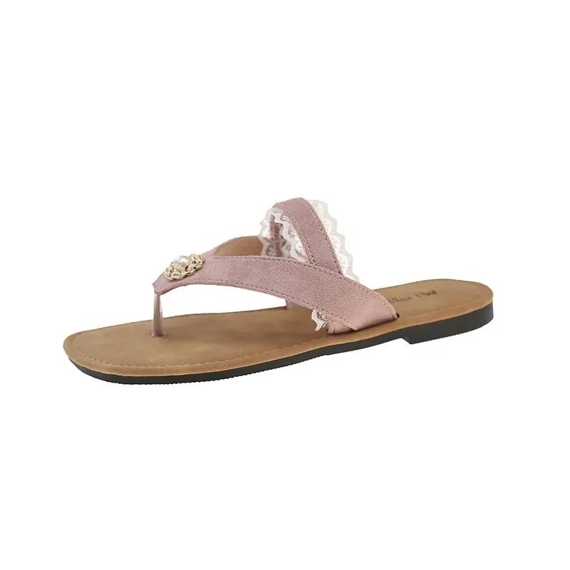Fashion Women Flip Flops Flats Slippers Fashion Clip Toe Shoes Summer Sandals 2025 Casual Trend Beach Woman Slides Mujer De Zapatillas