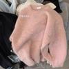 Autumn and Winter Gentle Soft Waxy Thick Niche Chic Pink Mohair Sweater Knitted Sweater