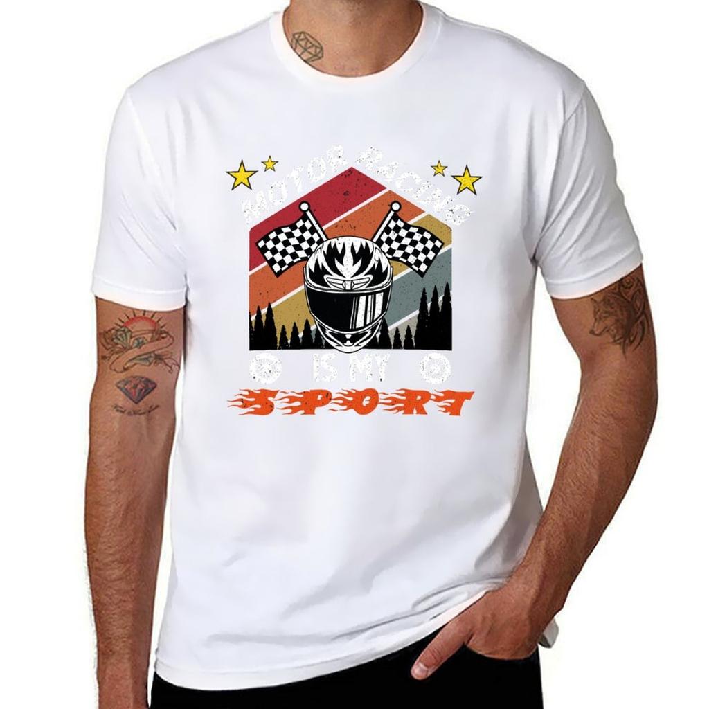Retro Motor Racing Is My Sport Best Gift For Motor Racing Enthusiasts Lovers Tshirt Basic Casual Wear Short Sleeve Top