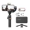 Hohem M6 Kit Estabilizador Gimbal para Smartphone com LED IA Rastreamento de Objeto Elétrico Vertical Horizontal Alimentado por Bateria Capacidade Máxima de Peso 400g Luz Embutida,